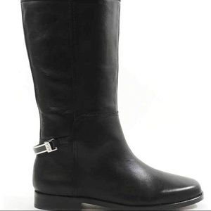 Ralph Lauren Black Burnished Vachetta Boots